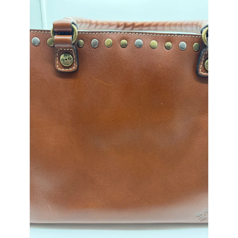 Patricia Nash Zancona Tan Leather Tote Heritage Collection Studded‎ P18001 NEW